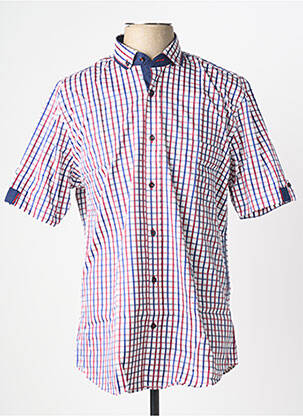 Chemise manches courtes poches bleu CAP 10 TEN homme