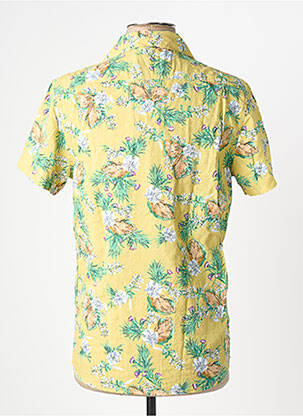 Chemise manches courtes col tailleur jaune KILIWATCH homme