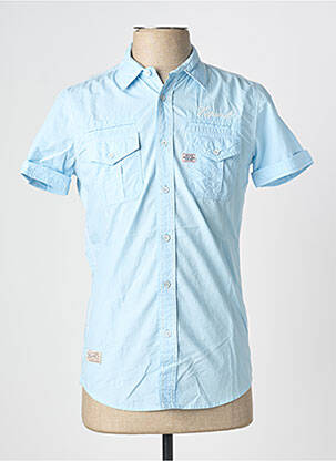 Chemise manches courtes poches bleu KAPORAL homme
