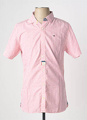 Chemise manches courtes coupe cintrée rouge TOMMY HILFIGER homme