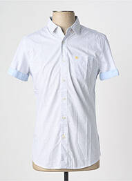 Chemise manches courtes poches bleu BEING HUMAN homme