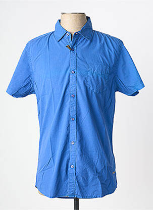 Chemise manches courtes bleu BEING HUMAN homme