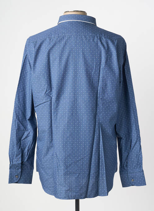 Chemise manches longues imprimé fantaisie bleu PHILO VANCE homme