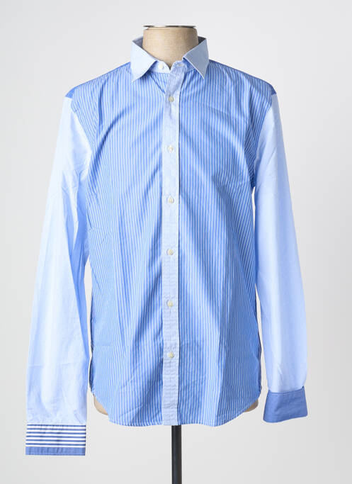 Chemise manches longues imprimé rayures bleu SCOTCH & SODA homme