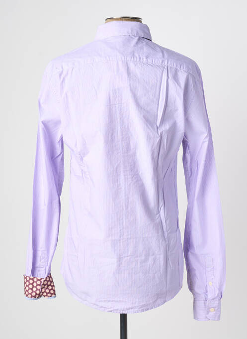 Chemise manches longues imprimé rayures violet SCOTCH & SODA homme