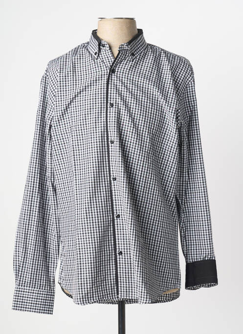 Chemise manches longues coupe cintrée noir CAP 10 TEN homme