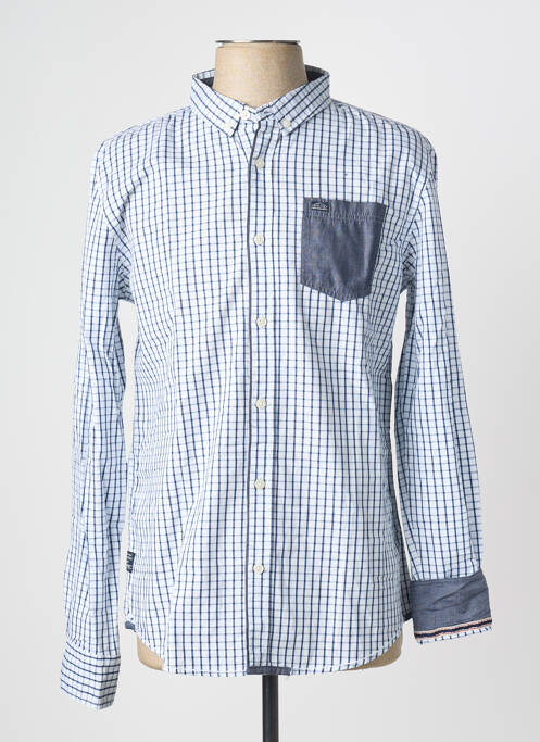 Chemise manches longues coupe cintrée bleu DEELUXE homme