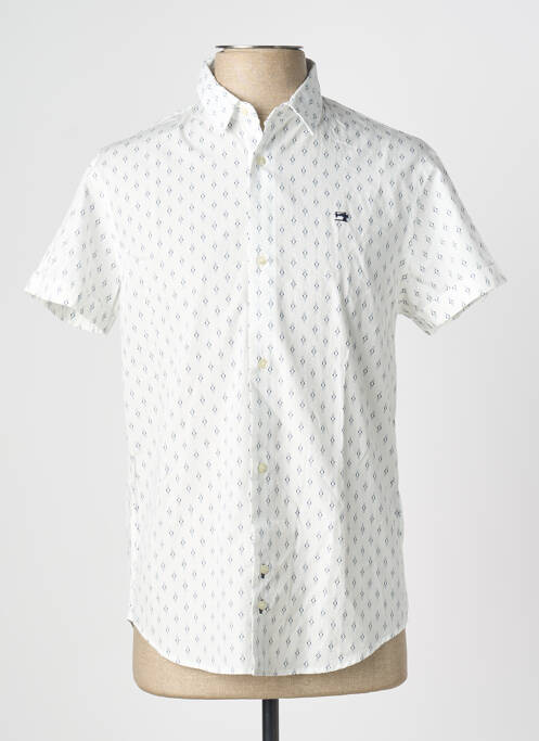 Chemise manches courtes imprimé fantaisie beige SCOTCH & SODA homme