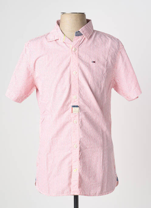 Chemise manches courtes coupe cintrée rouge TOMMY HILFIGER homme