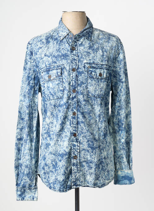 Chemise manches longues bleu GAUDI homme