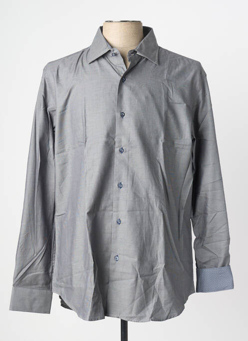 Chemise manches longues gris PHILO VANCE homme