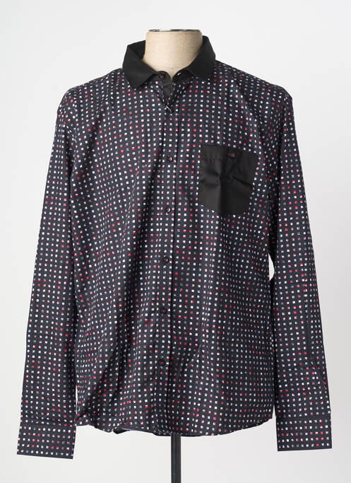 Chemise manches longues noir FOX homme