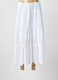 Jupe longue coupe fluide blanc BLANC BOHEME femme