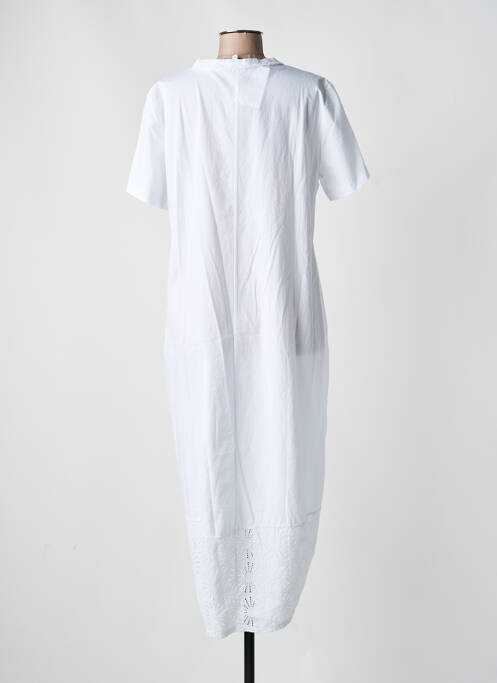 Robe longue manches courtes manches courtes blanc BLANC BOHEME femme