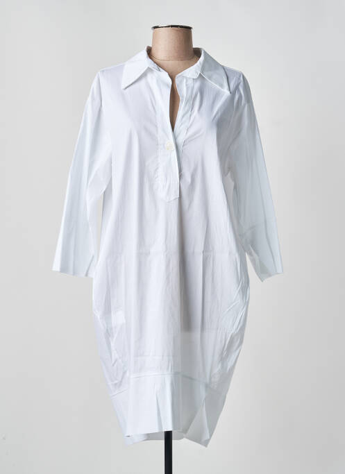 Robe mi-longue manches longues manches longues blanc BLANC BOHEME femme