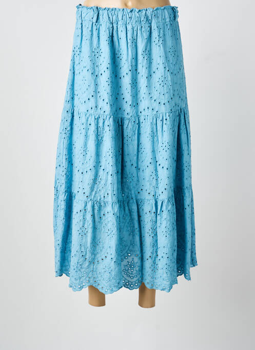 Jupe longue bleu BLANC BOHEME femme