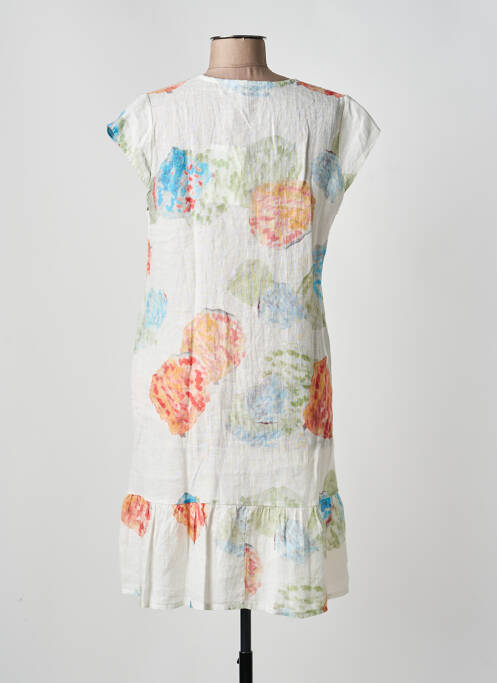 Robe mi-longue blanc BLANC BOHEME femme