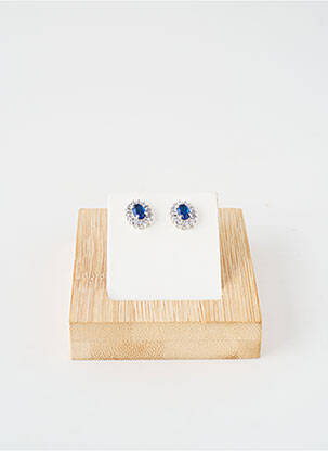 Boucles d’oreilles matériaux métal bleu TATA GISELE femme