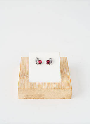 Boucles d’oreilles ornement oxyde de zirconium rose TATA GISELE femme