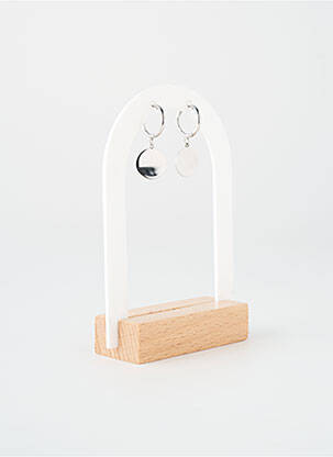 Boucles d’oreilles matériaux métal argent TATA GISELE femme