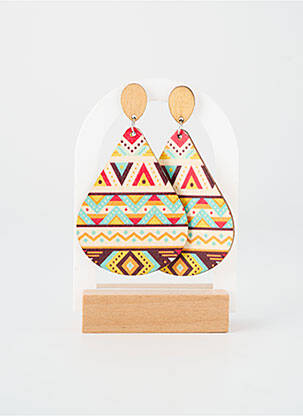 Boucles d’oreilles beige TATA GISELE femme