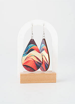 Boucles d’oreilles imprimé bleu TATA GISELE femme