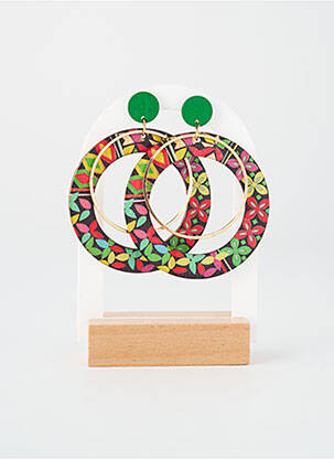 Boucles d’oreilles noir TATA GISELE femme