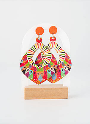 Boucles d’oreilles rouge TATA GISELE femme