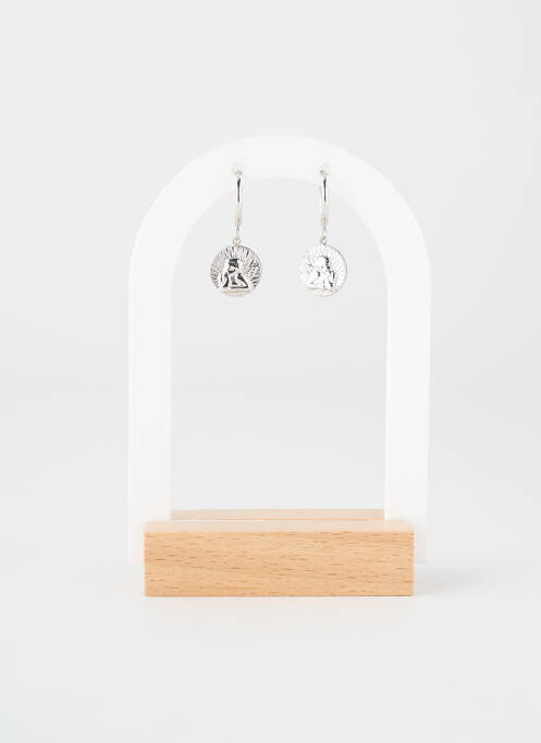 Boucles d’oreilles matériaux métal argent TATA GISELE femme