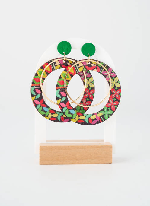 Boucles d’oreilles noir TATA GISELE femme