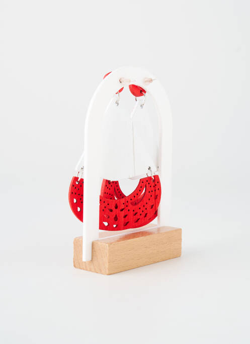 Boucles d’oreilles rouge TATA GISELE femme