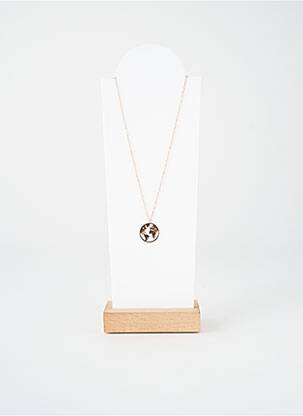 Collier fermeture fermoir mousqueton rose TATA GISELE femme