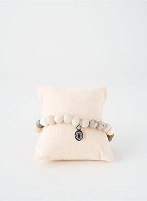 Bracelet ornement pierre blanc TATA GISELE homme