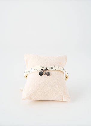 Bracelet matériaux argent beige TATA GISELE femme