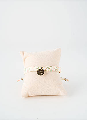 Bracelet matériaux argent beige TATA GISELE femme