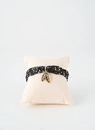 Bracelet fermeture elastique noir TATA GISELE femme