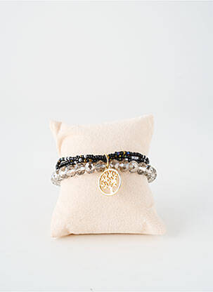 Bracelet ornement perles noir TATA GISELE femme