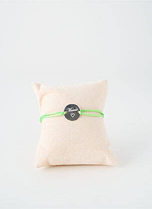 Bracelet matériaux argent vert TATA GISELE femme