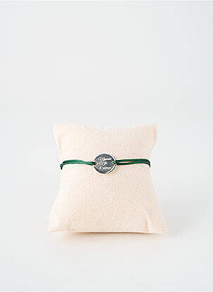 Bracelet matériaux argent vert TATA GISELE femme
