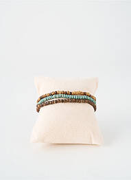 Bracelet fermeture elastique marron TATA GISELE homme