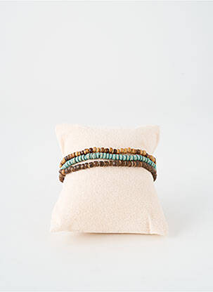 Bracelet fermeture elastique marron TATA GISELE homme