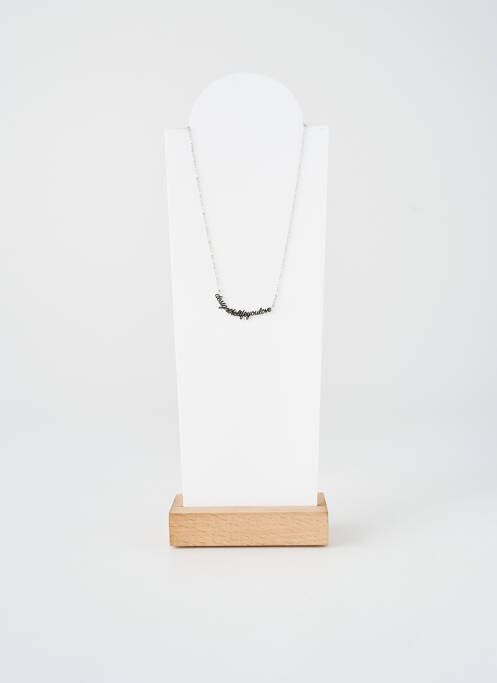 Collier fermeture fermoir mousqueton argent TATA GISELE femme