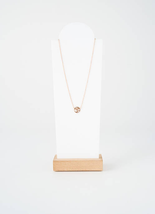 Collier fermeture fermoir mousqueton rose TATA GISELE femme