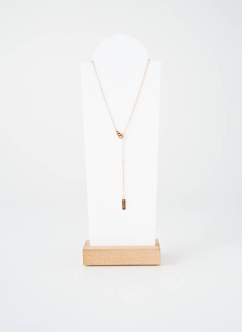 Collier fermeture fermoir mousqueton rose TATA GISELE femme