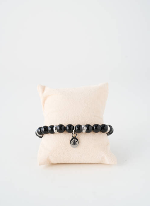 Bracelet ornement perles noir TATA GISELE homme