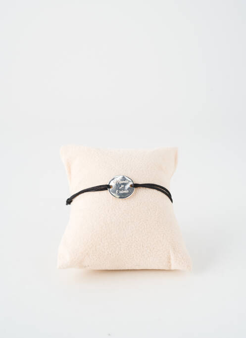 Bracelet matériaux argent noir TATA GISELE femme