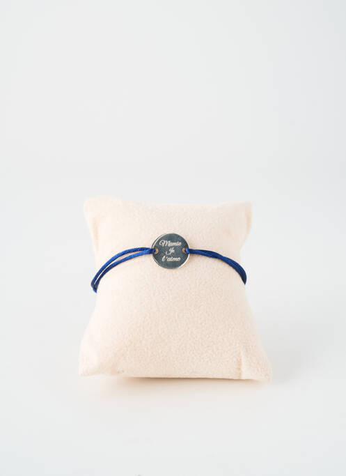 Bracelet matériaux argent bleu TATA GISELE femme