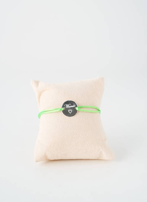 Bracelet matériaux argent vert TATA GISELE femme