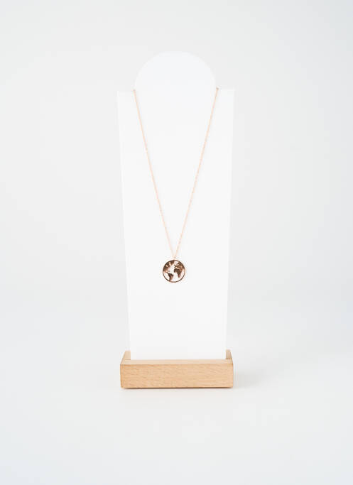 Collier fermeture fermoir mousqueton rose TATA GISELE femme