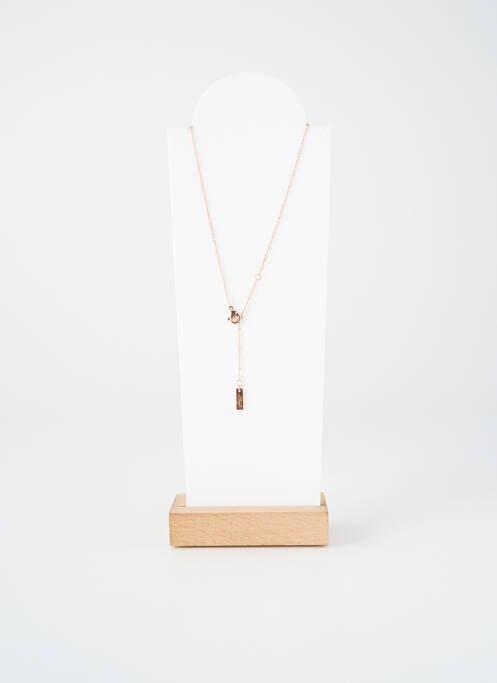 Collier fermeture fermoir mousqueton rose TATA GISELE femme